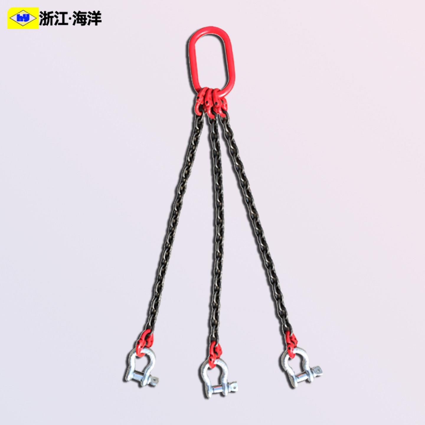起链锰腿钢腿链条索组合吊重链吊装条三肢链条吊钩吊具具挂钩三钩