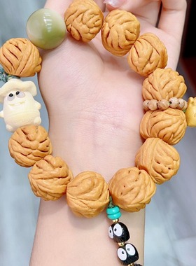 大球核搭桃手串手持配231018-1实竹派大星流苏滴流小煤配件文心玩