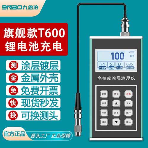 涂层测厚仪T600高精度镀锌层镀铬厚度测量仪漆膜油漆测厚仪