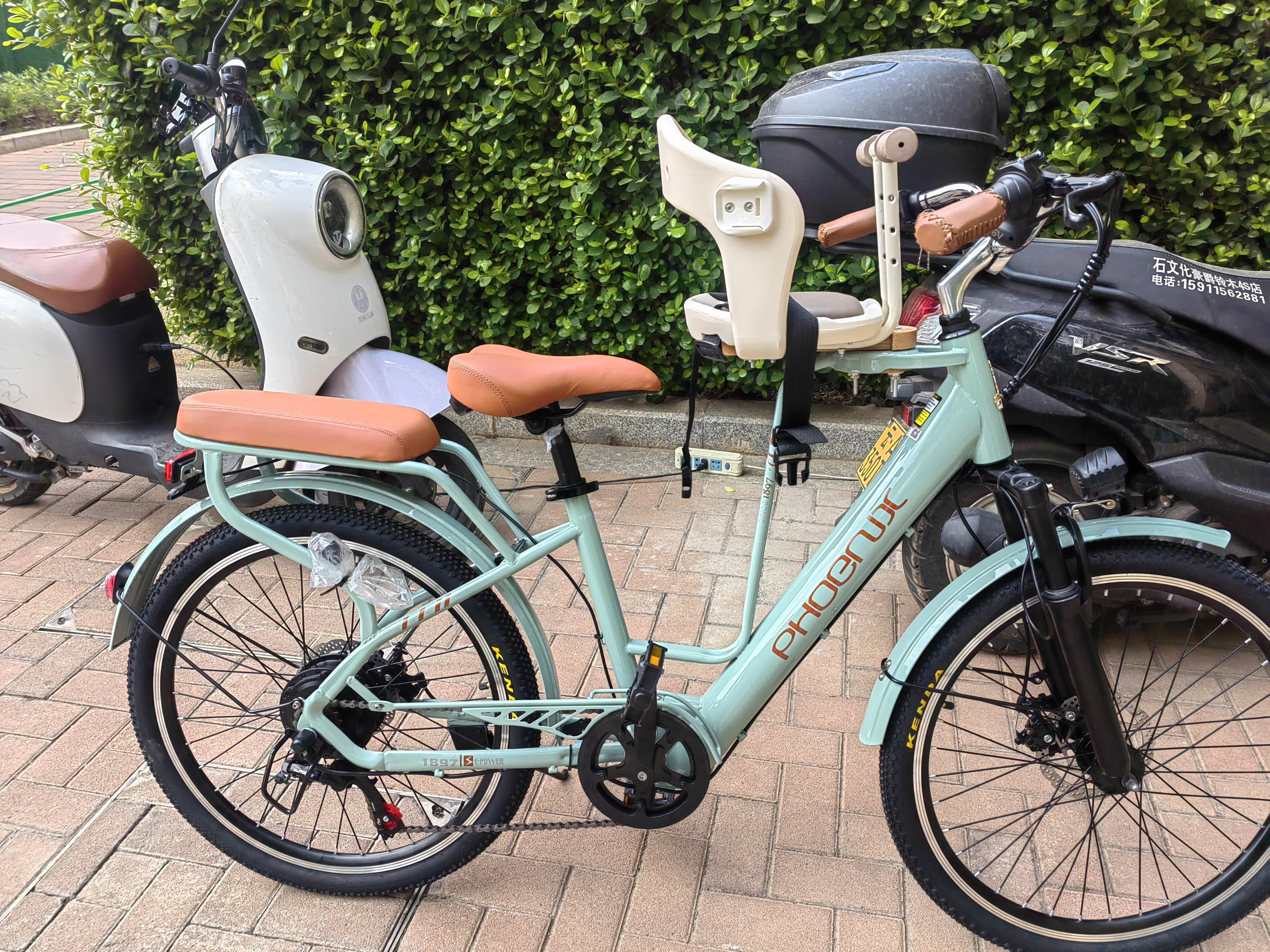 Городской электровелосипед Phoenix Mocha в стиле ретро | 7 скоростей Shimano, дисковые тормоза | Женский велосипед для города с литиевой батареей photo review
