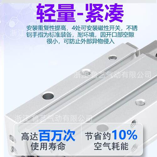 SMC型手指气缸MHY2-10/16/20/25/32D气动机械开闭夹爪180度