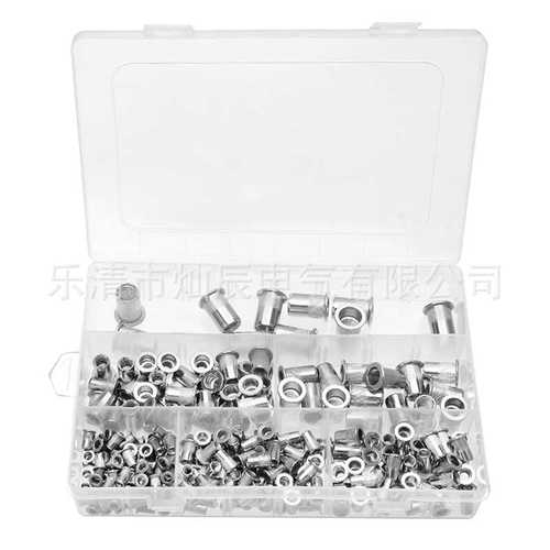 铆铆5/螺母 螺母235pcs/压6平头盒装不锈钢螺母//103048铆4拉/m3