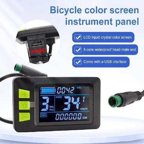 24V 36V 48V P3C Electric Bicycle Meter Wear Resist Bicycle