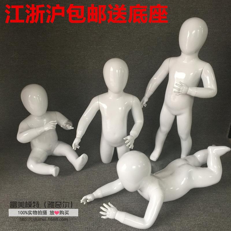 常熟供应儿童模特道具橱窗展示架服装模特玻璃钢婴儿模特展示架