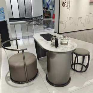 烧水板阳台岩小户型茶书房台简约客厅组合现代茶桌椅泡茶一体办公
