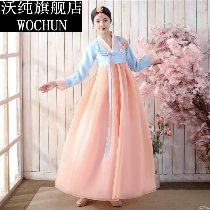 2023传统韩国古代女士婚庆韩服朝鲜民族服装年会舞蹈表演出服古装
