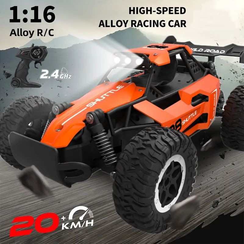 .大脚高速攀爬:跨境遥控漂移1车合金竞速越野车4g 高速16rc2车车