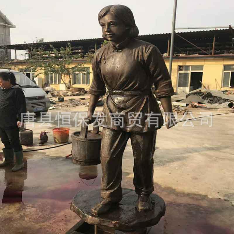 铜雕厂广场园林景观人物铜雕现货农耕文化铜人雕像
