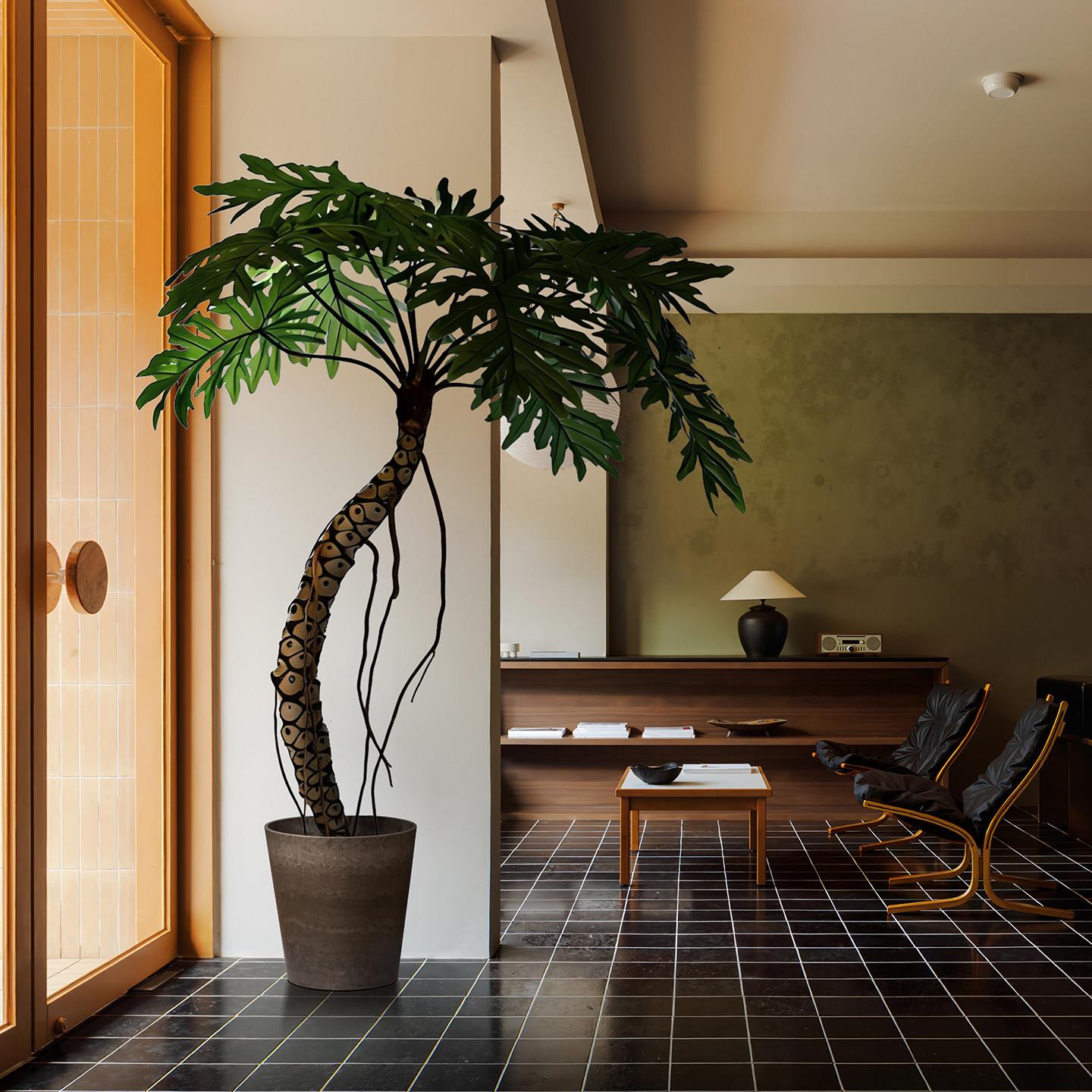 仿真绿植龙鳞春羽龟背植物室内客厅角落氛围感假树落地盆栽大摆件