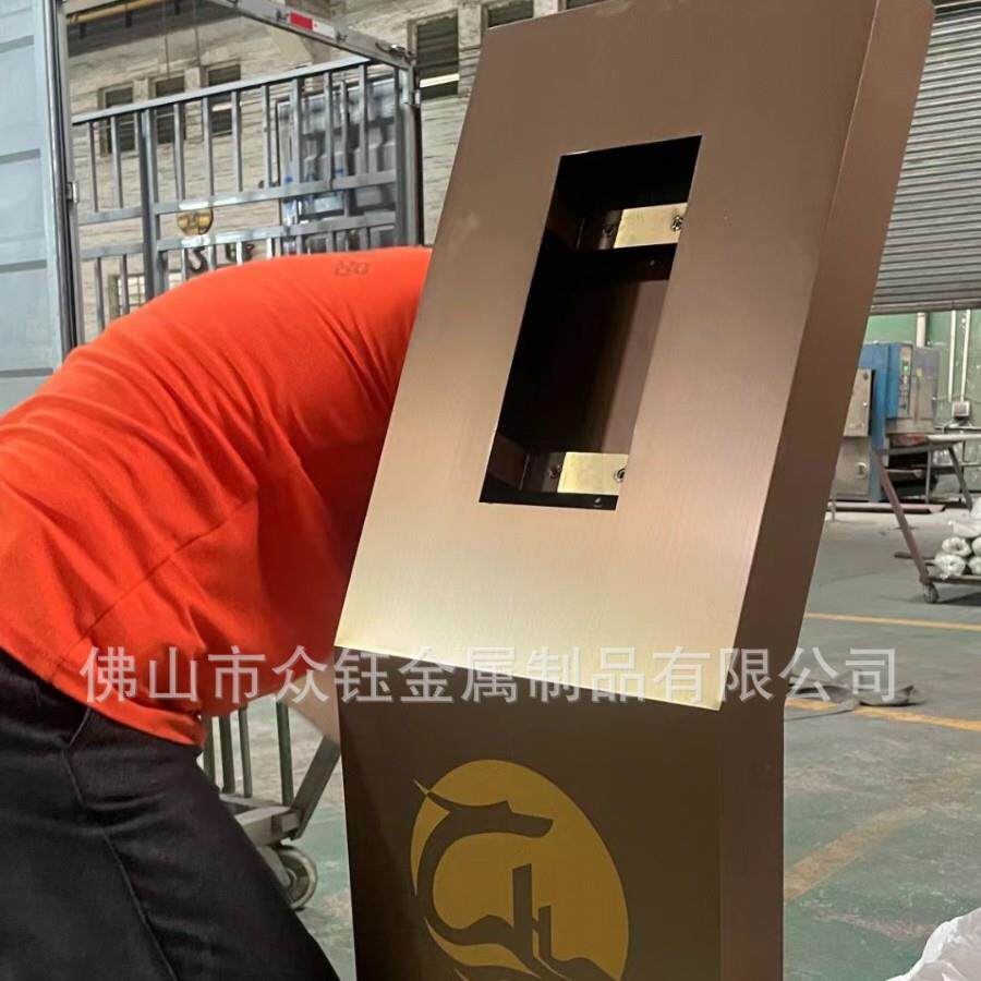 楼宇大门单元门地台不锈钢立柱彩色可视对讲机防水不锈钢支架