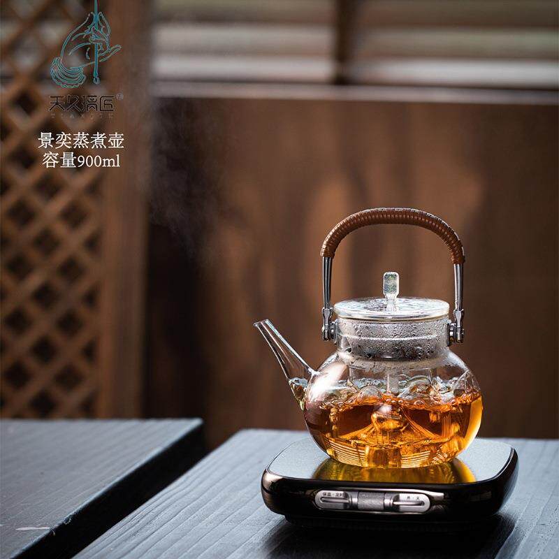 天久璃匠玻璃煮茶壶景奕蒸煮壶电陶炉专用围炉煮茶器提梁玻璃壶