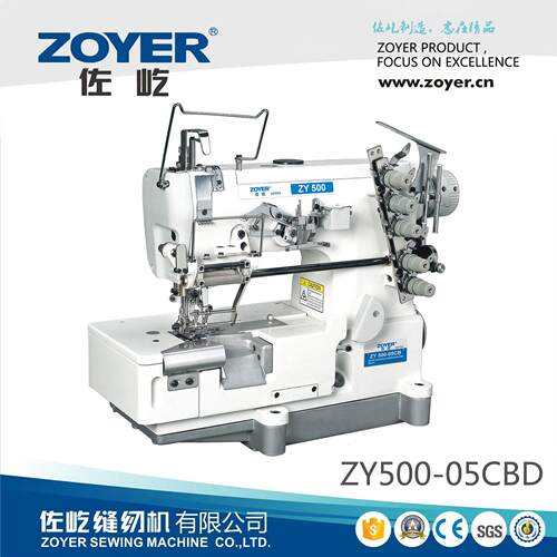 ZY500-05CBD大方头3针5线直驱绷缝机上花边松紧带坎车工业缝纫机
