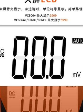 胜利钳形万用表VC606B/C钳形表数字电流表高精度钳流表钳型多功能
