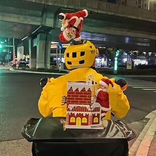 圣诞老人倒立旋转玩具礼物跳街舞圣诞老人爬绳烟囱玩具爬楼梯爬珠