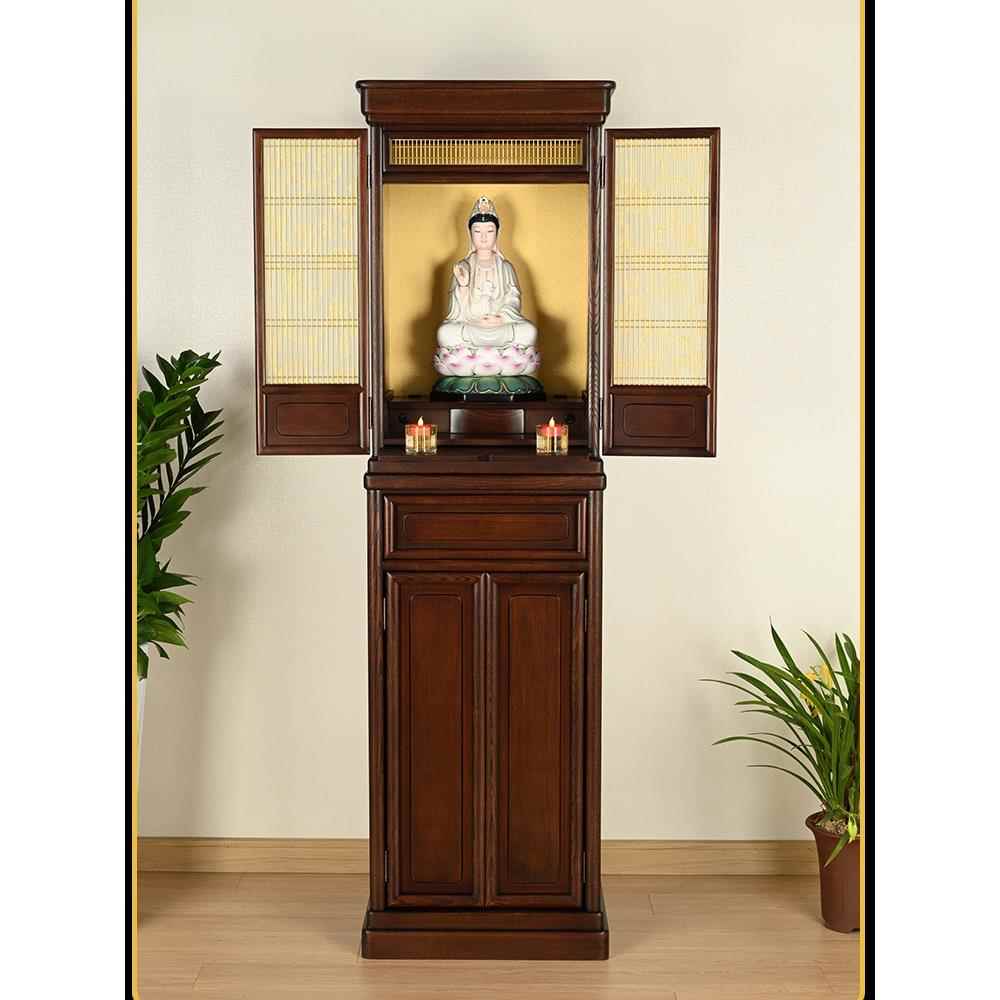 带门佛柜家用客厅供桌神龛神台财神观音柜现代简约中式佛龛立柜