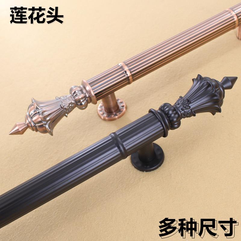 欧式彷古木门把手玻璃门豪华红古大门把手KTV有框金属门黑色把手