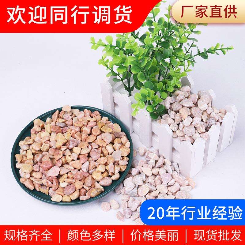 红黄水洗石 厂家盆栽多肉铺面黄色洗米石工程铺路胶粘小石子