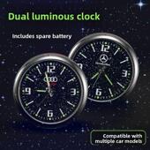 汽车时钟星空夜光时钟汽车数字手表仪表盘时间表石英表可以随意附