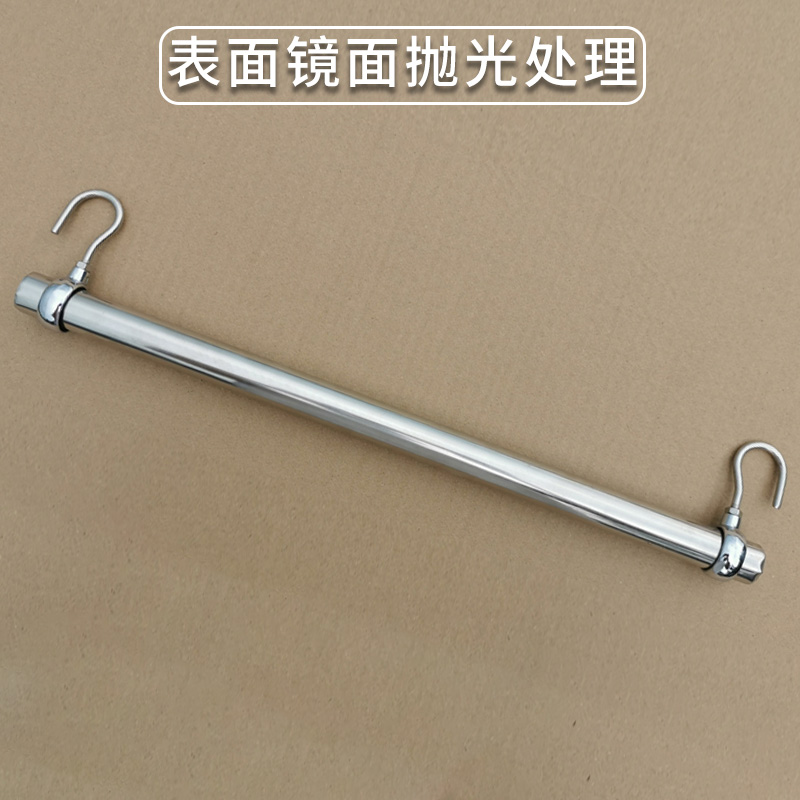 定制不锈钢挂衣杆阳台置物架衣柜配件可伸缩横杆晾衣架晒衣服神器
