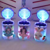 个性 烟灰缸带盖子家用潮流有盖烟缸 七彩夜光可爱卡通创意抖音同款