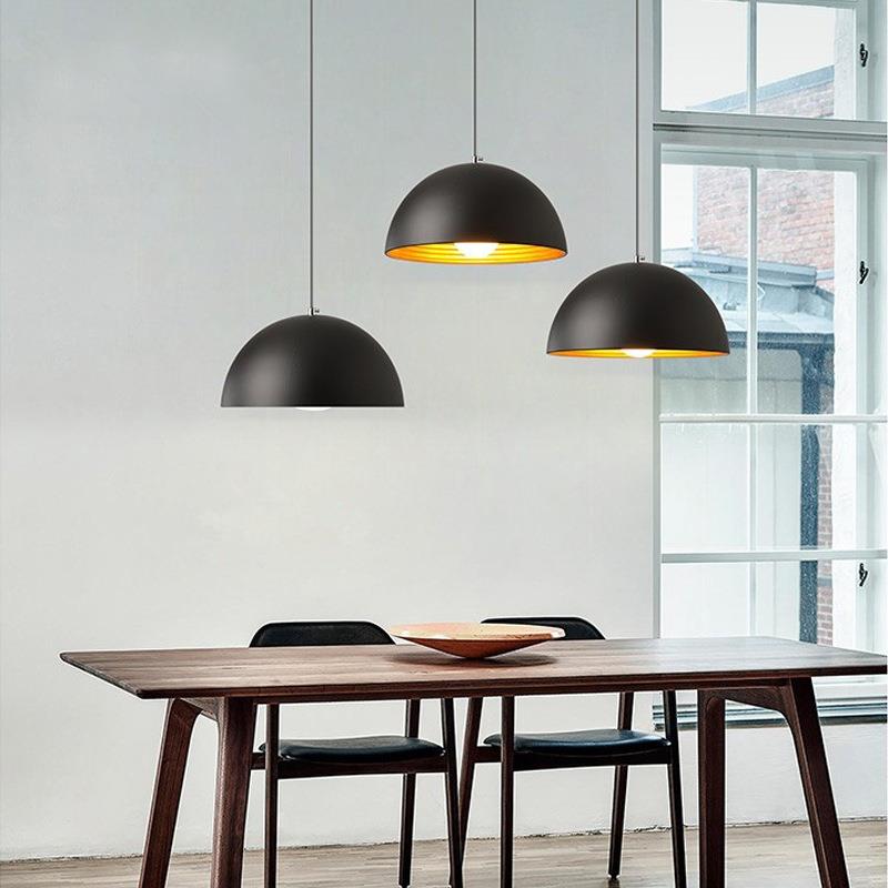 复美乡村艺工式业风餐吊餐桌饭店商古场灯简JX-9005约术半圆装饰