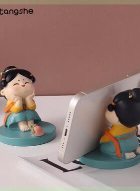 古风唐仕女手机架小摆件创意家居装饰品客厅办公室桌面中秋礼物