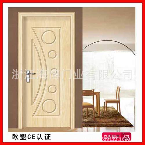 厂家直销外贸出口木门平板门款式环保免漆室内门PVC MDF 门卧室门