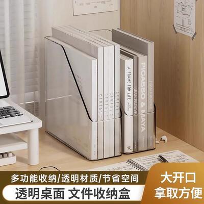 Acrylic transparent desktop organizer, bookshelf, bookends,