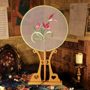 刺绣团扇古风团扇刺绣扇子汉服团扇双面团扇苏绣团扇儿童团扇圆扇