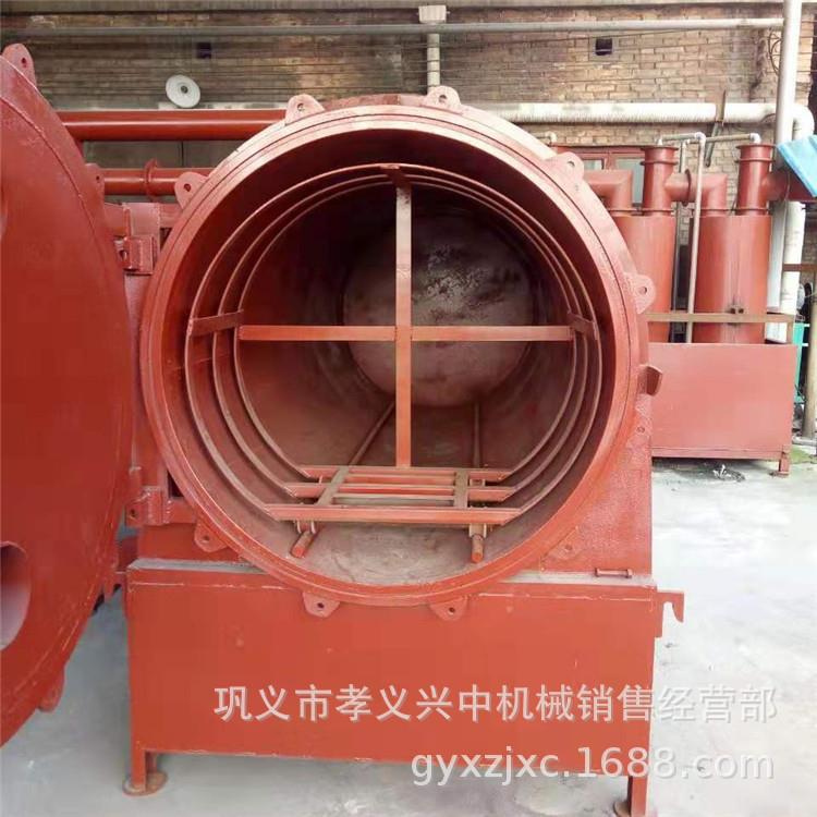 新型原木炭化炉卧式圆筒炭化炉多功能轨道推进炭化炉省时省力