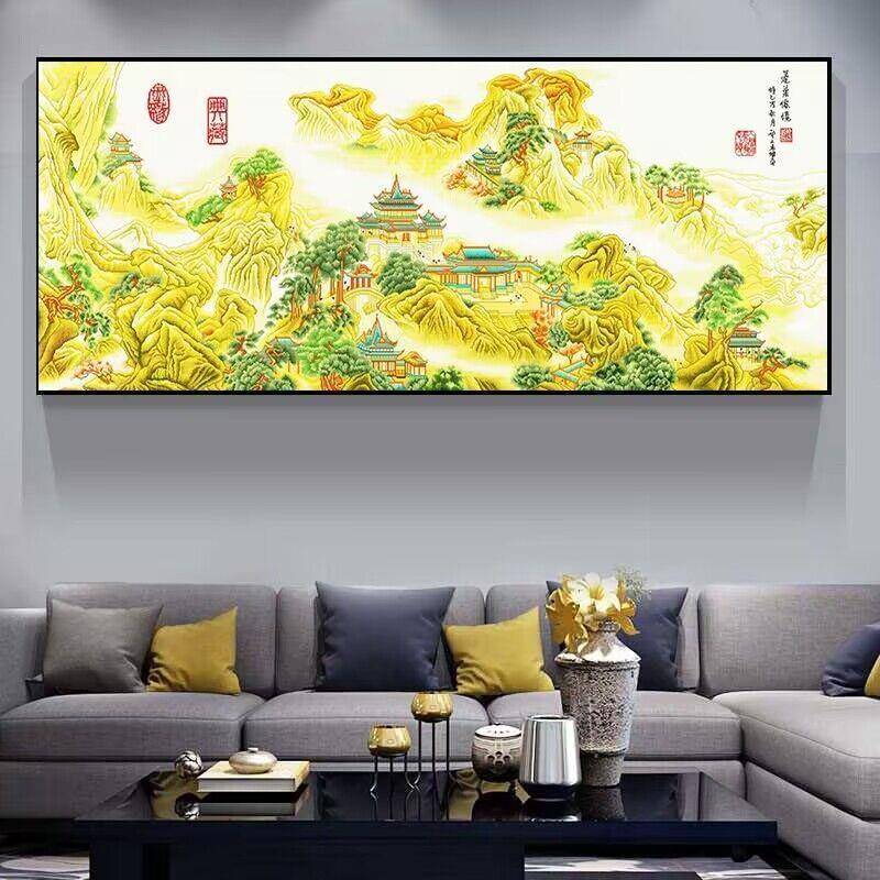 蓬莱仙境图十字绣2023新款大幅客厅福字十字绣贺寿祝福送礼佳品