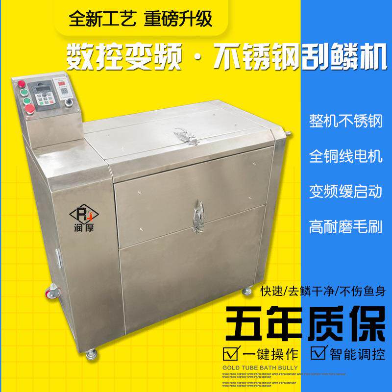 全不锈钢刮鱼鳞机数控变频脱鱼鳞机自动去鱼鳞神器新款打鳞机