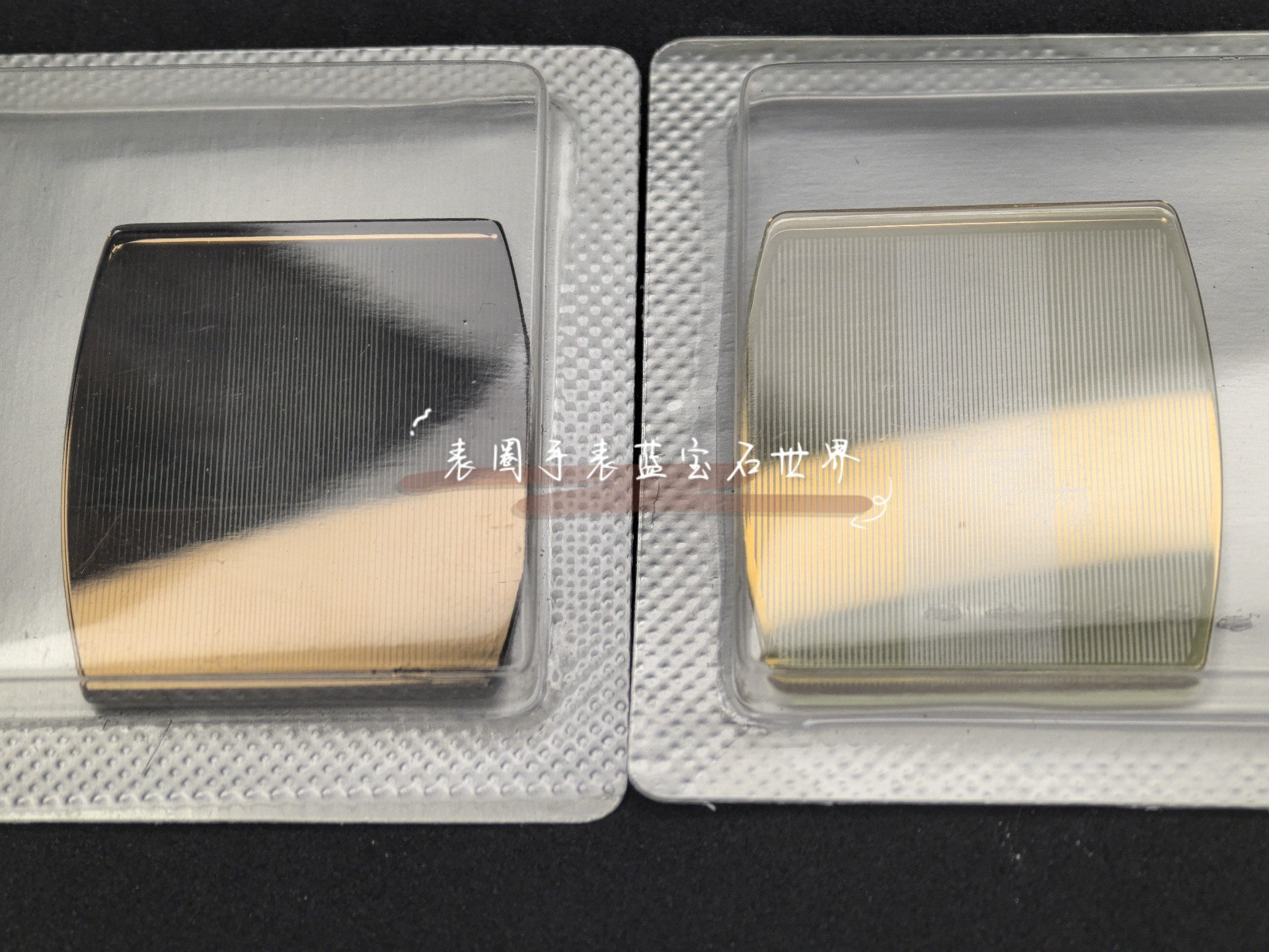 全新昆仑酒桶双桥蓝宝石表镜 镀金线 茶色线 高品质蓝宝石打造