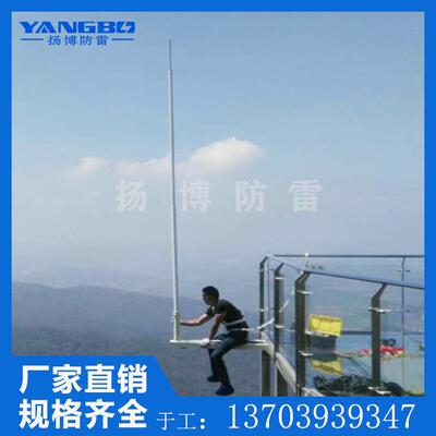 玻璃钢复合材料避雷针雷达塔气象站专用1-30米机场避雷古树避雷针