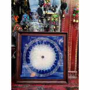 2024新款菩提叶脉画定制禅意画六字真言西藏礼物