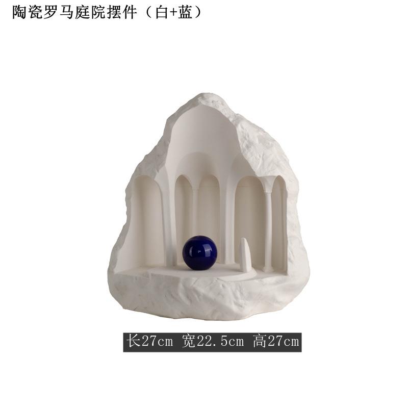 简约现代陶瓷罗马庭院样板间书房客厅玄关桌面工艺品艺术装饰摆件