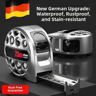 德国不锈钢卷尺防水防锈家用高精度加厚激光尺3.5米7.5米钢尺