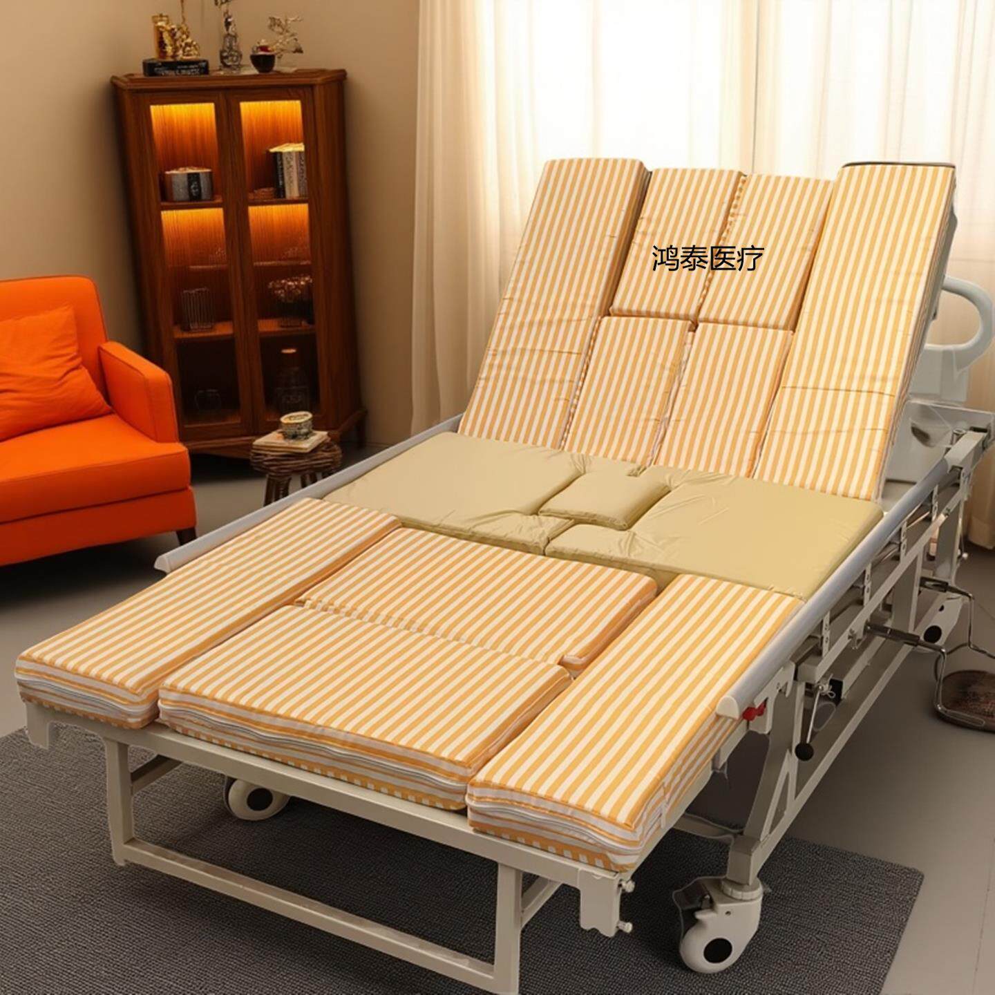 护理床床垫带便孔防水全曲中曲翻身床棕丝垫防侧滑医院病床海绵垫