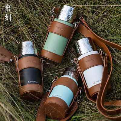 钛钢保温杯陶瓷内胆钛钢茶隔高档高颜值杯子泡茶便携茶杯大