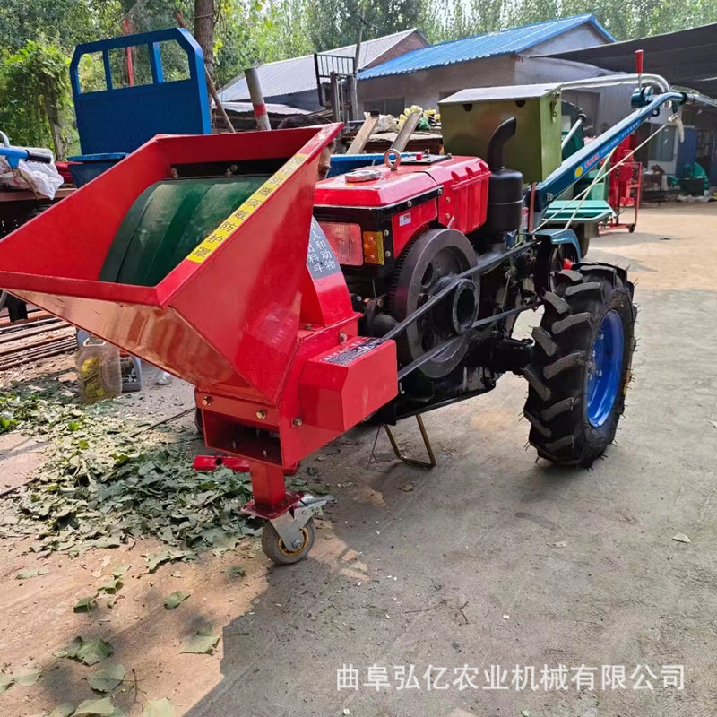 灌木藤条小型柴油碎枝机家用秸秆稻麦粉碎机荒木毛竹大马力破碎机