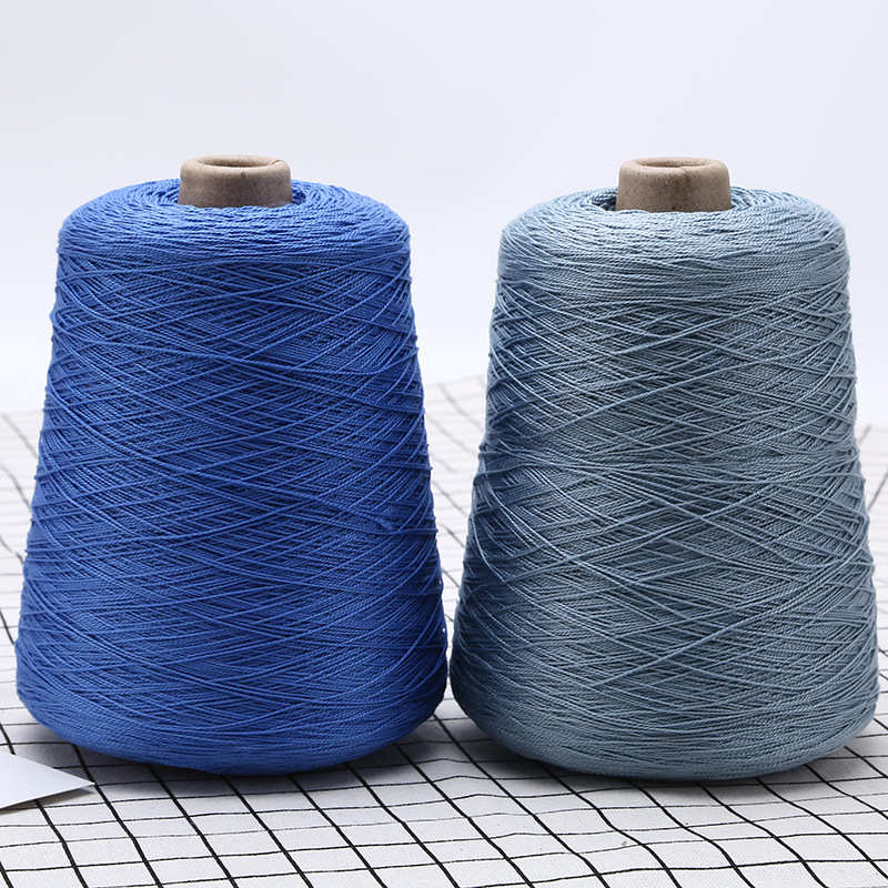 厂家批发棉纺纱线 中细手工编织7支2股线 钩编烧毛丝光蕾丝线