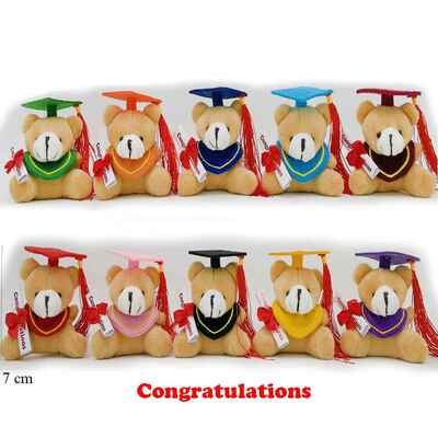 7cm congratulation毕业送礼挂件博士熊 泰迪熊 毕业熊毛绒玩具定