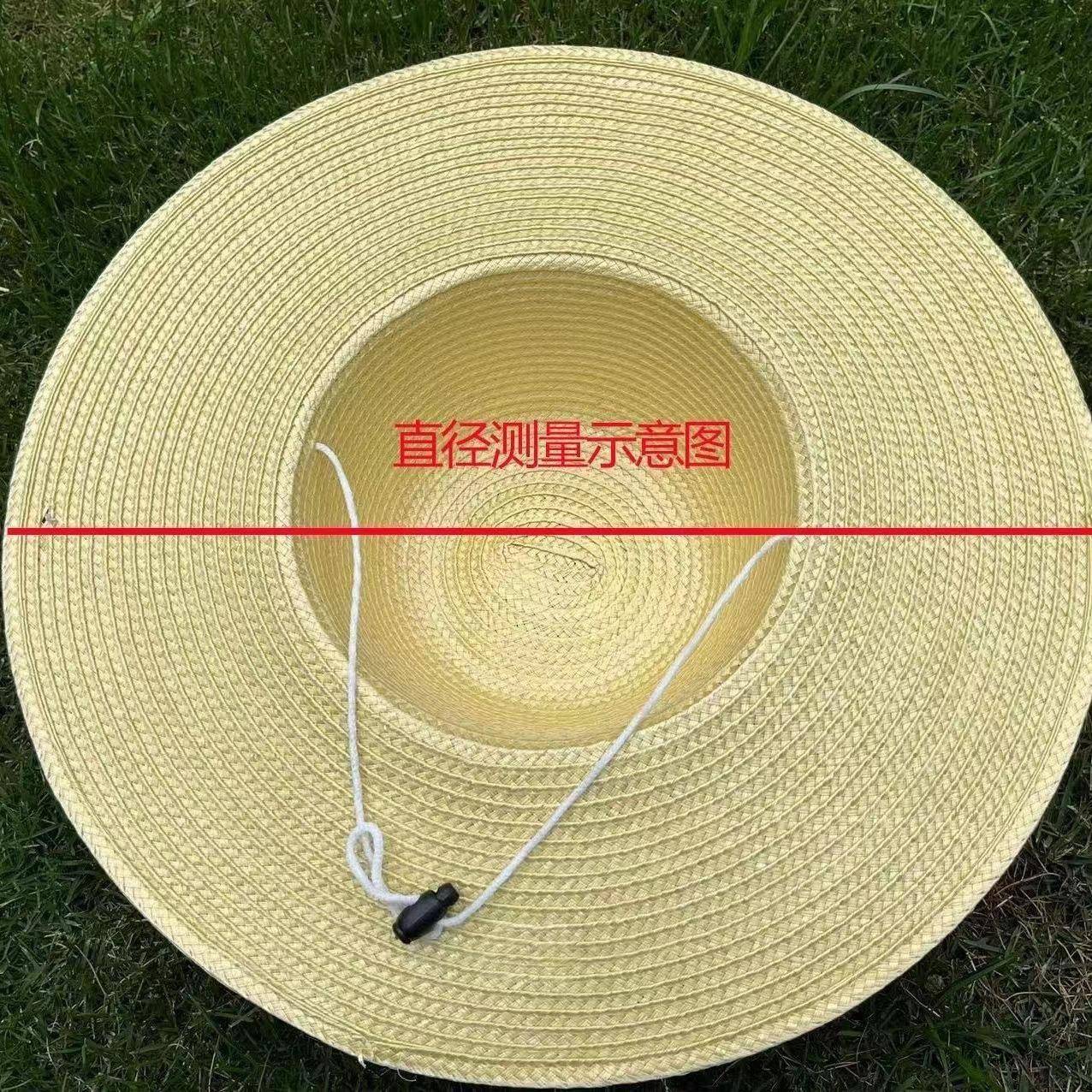 男式草帽中老年人爸爸大檐大沿帽户外防晒遮阳夏凉礼帽牛仔太阳帽