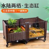 乌龟饲养缸生态养龟黄缘水陆专用缸大号超大号饲养箱造景别墅两栖
