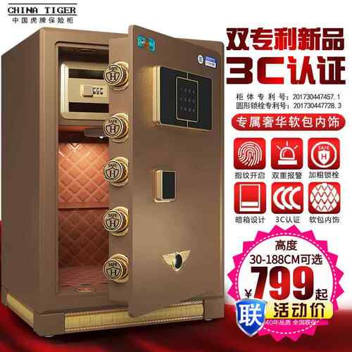 保险柜铂尊家用WIFI60/45/70CM全钢防盗保险箱指纹密码加厚