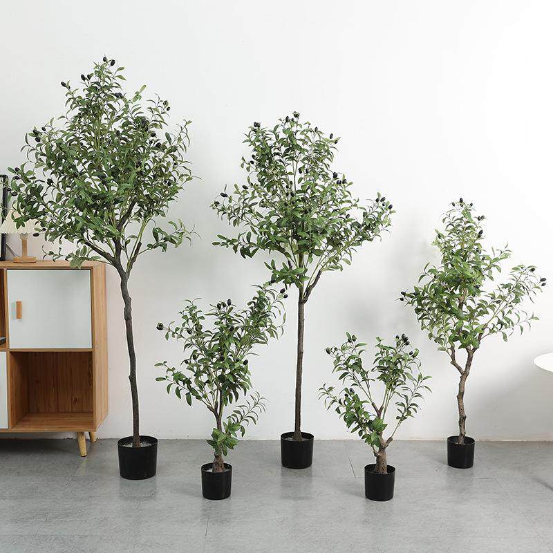 朵办公室花盆栽装饰橄榄树橄榄树植物家居芙仿真绿仿真植盆景假