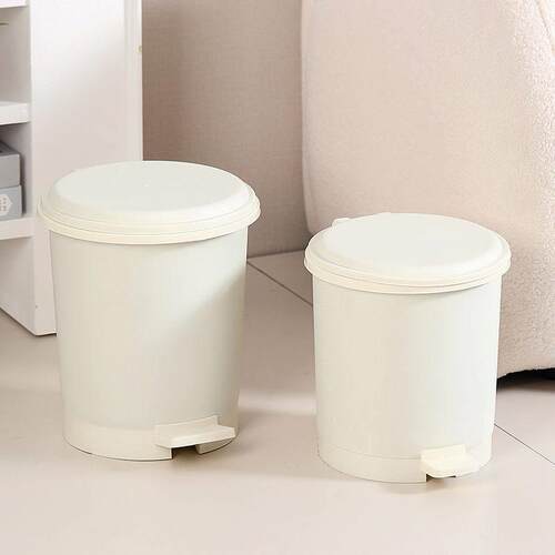 家用脚踩垃圾桶厕所卫生间带盖创意脚踏式翻盖便纸桶大容量防水筒