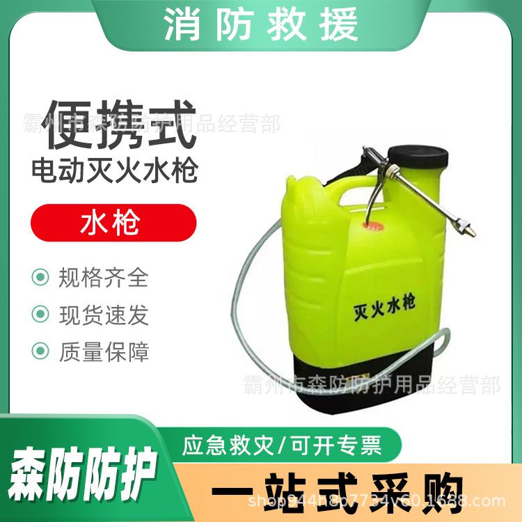便携式电动灭火水枪巡山护林细水雾直射枪双肩背负式救灾水枪