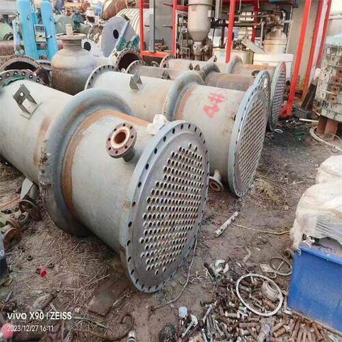 出售二手60平方压冷凝器 加厚列管 压力31公斤带压力容器证书