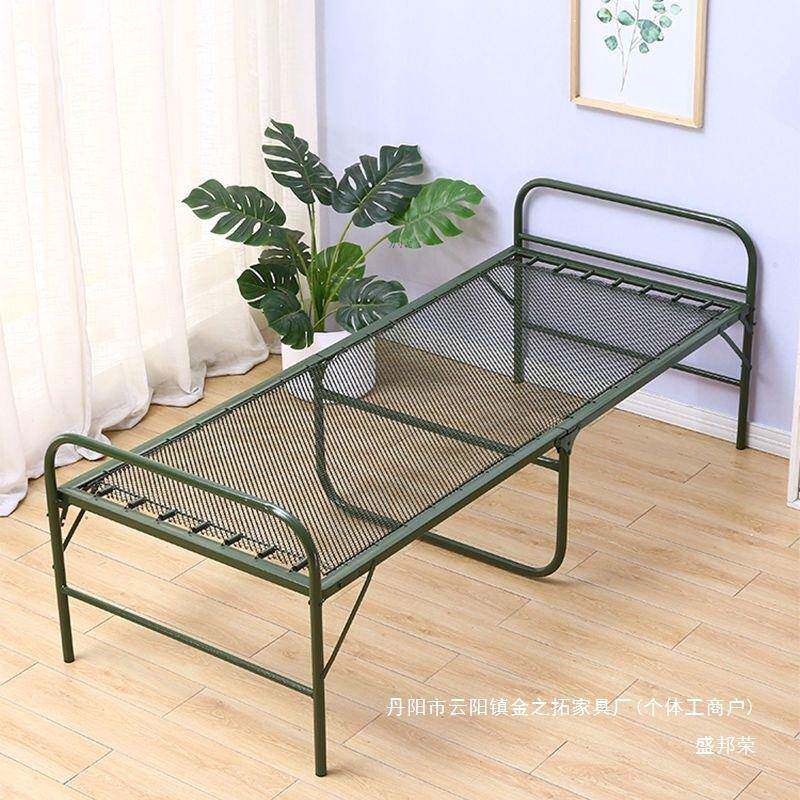 直销折叠床单人床钢丝床简易双丝弹簧软床单人加固床家用床午